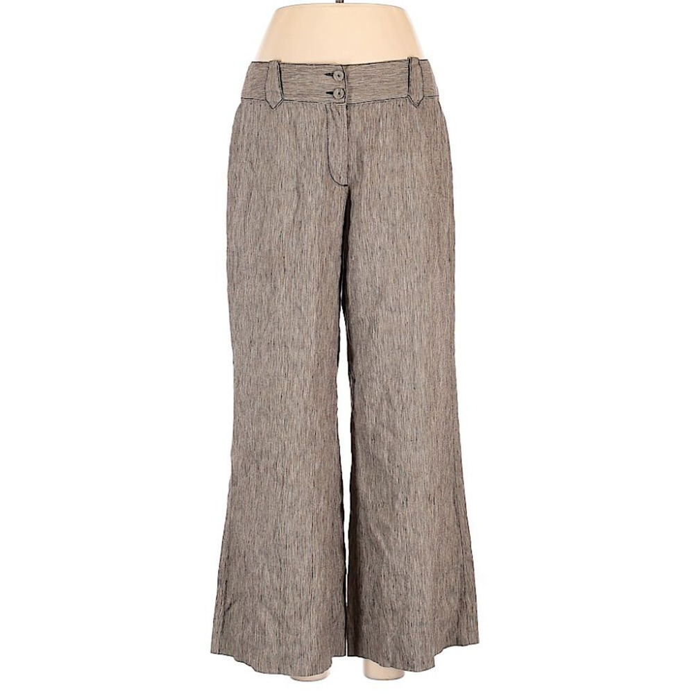 Nic + Zoe Linen Striped Cropped Pants
